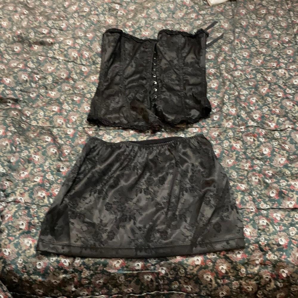 Skirt and corset from Fredericks of Hollywood